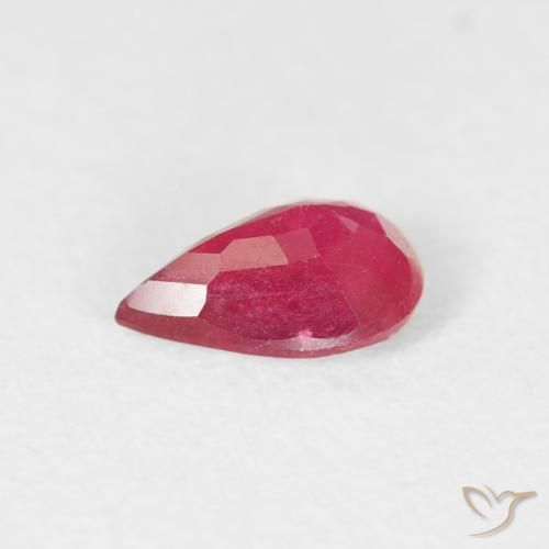 Rubi Carmesim Profundo Natural 0.52ct, Formato de pêra, VS-SI