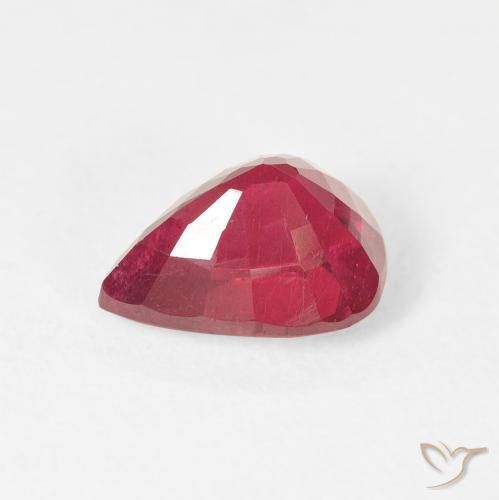 Rubi vermelho médio Natural 2.55ct, Formato de pêra, VS