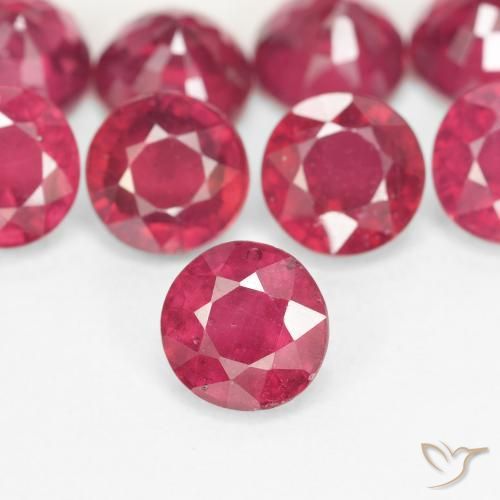 Rubi Carmesim Profundo Natural 1.39ct, Corte Redondo, VS