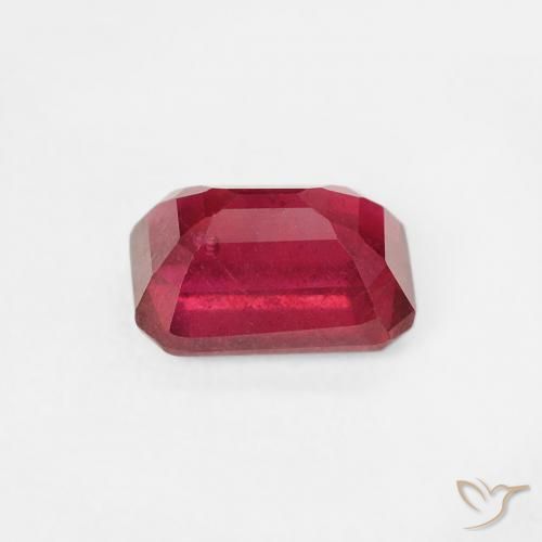 Rubi Carmesim Profundo Natural 0.84ct, Corte Octógono / Esmeralda, VS