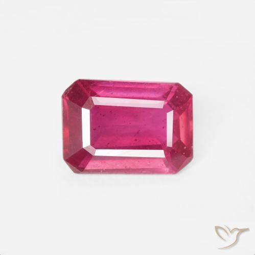 1.16ct Natural Luz vermelha Rubi, Corte Esmeralda, VS