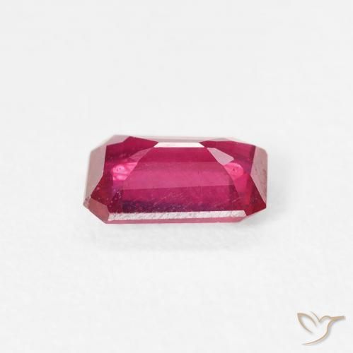 Rubi Luz vermelha Natural 1.16ct, Corte Octógono / Esmeralda, VS