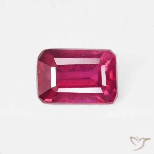 0.94ct Natural Luz vermelha Rubi, Corte Octógono / Esmeralda, VS, Photo A