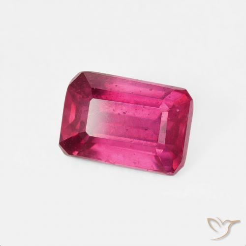 Rubi Luz vermelha Natural 0.94ct, Corte Octógono / Esmeralda, VS