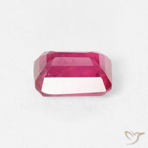 Rubi Luz vermelha Natural 0.94ct, Corte Octógono / Esmeralda, VS