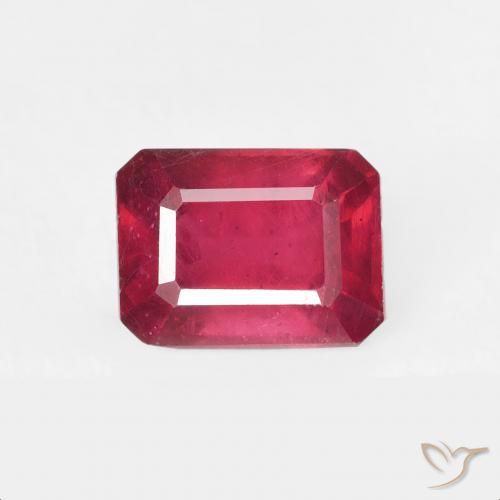 1.56ct Natural Jam Red Rubi, Corte Esmeralda, VS