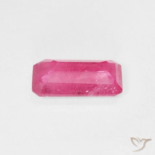 Rubi Vermelho rosado Natural 2.69ct, Corte Octógono / Esmeralda, VS