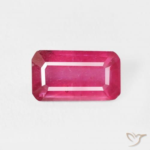 2.38ct Natural Luz vermelha Rubi, Corte Esmeralda, VS