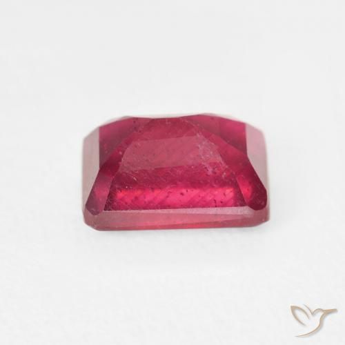 Rubi Sangue vermelho Natural 2.82ct, Corte Octógono / Esmeralda, VS