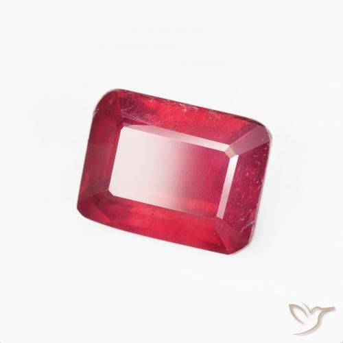 Rubi Jam Red Natural 3.83ct, Corte Octógono / Esmeralda, VS