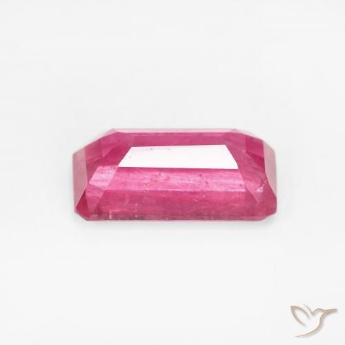 Rubi vermelho médio Natural 1.83ct, Corte Octógono / Esmeralda, VS