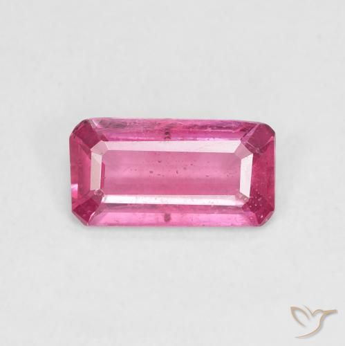 1.24ct Natural Rosa quente Rubi, Corte Esmeralda, VS-SI
