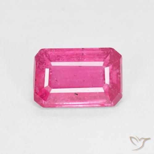 2.28ct Natural Rosa quente Rubi, Corte Esmeralda, VS-SI