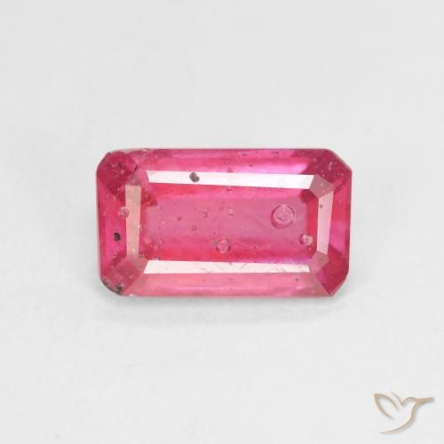 2.66ct Natural Magenta Rosa Rubi, Corte Esmeralda, VS-SI