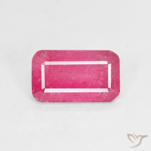 2.49ct Natural Rosa quente Rubi, Corte Esmeralda, VS-SI