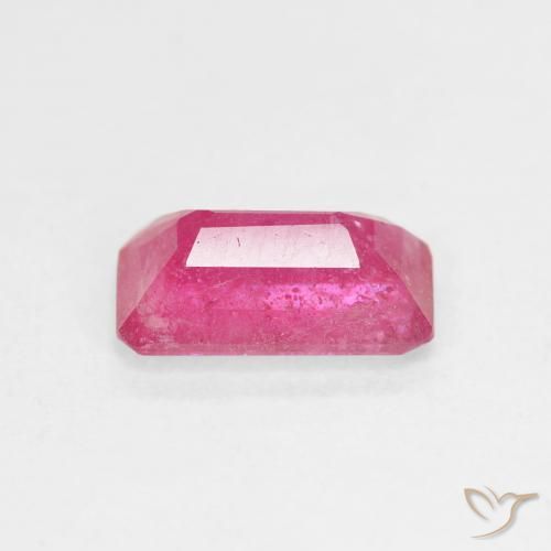 Rubi Rosa quente Natural 2.49ct, Corte Octógono / Esmeralda, VS-SI