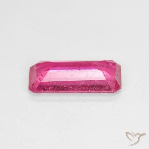 Rubi Rosa quente Natural 2.95ct, Corte Octógono / Esmeralda, VS-SI