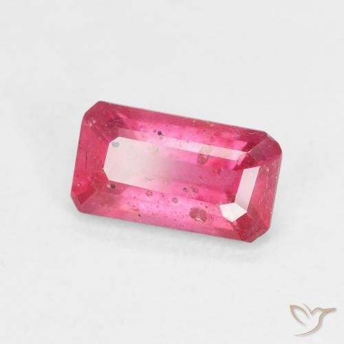 Rubi Rosa quente Natural 1.92ct, Corte Octógono / Esmeralda, VS-SI