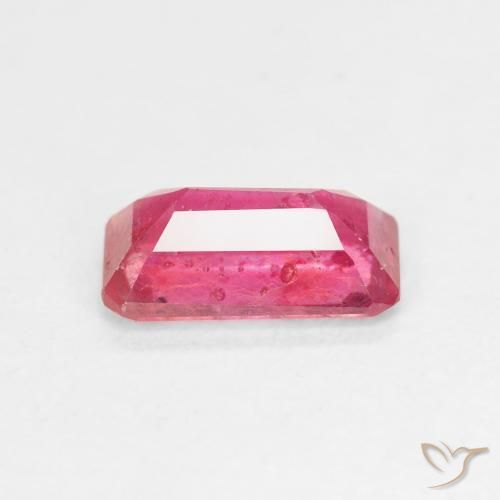 Rubi Rosa quente Natural 1.92ct, Corte Octógono / Esmeralda, VS-SI