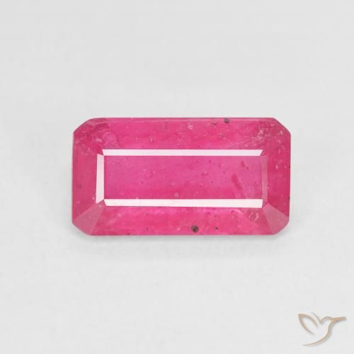 2.80ct Natural Rosa quente Rubi, Corte Esmeralda, VS-SI
