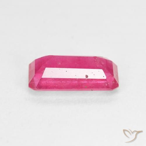 Rubi Rosa quente Natural 2.80ct, Corte Octógono / Esmeralda, VS-SI