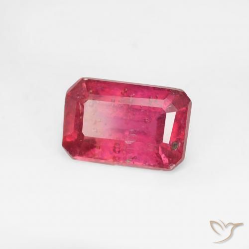 Rubi rosa médio Natural 0.71ct, Corte Octógono / Esmeralda, VS-SI