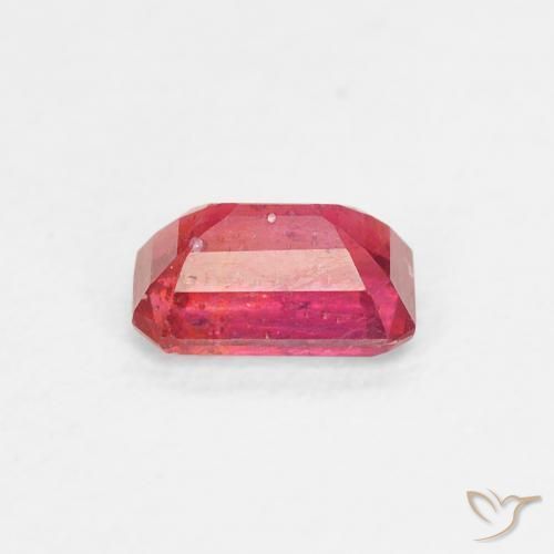 Rubi rosa médio Natural 0.71ct, Corte Octógono / Esmeralda, VS-SI