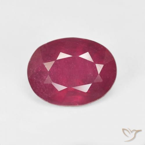 3.84ct Natural Vermelho escuro Rubi, oval, VS