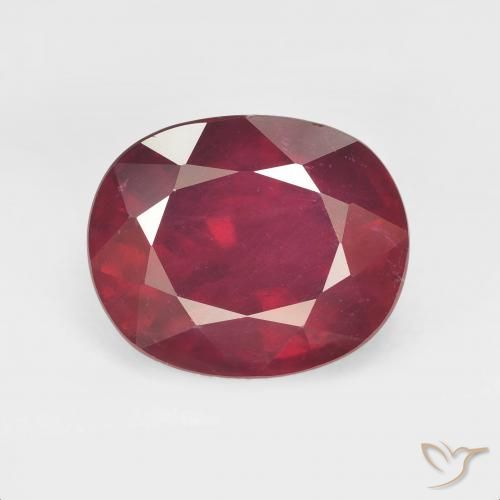 8.24ct Natural Vermelho escuro Rubi, oval, VS