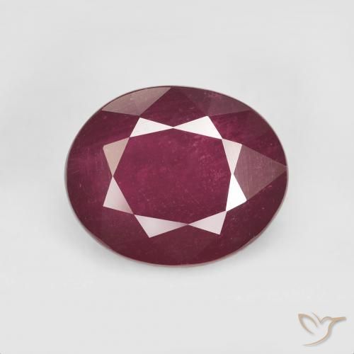 6.05ct Natural Vermelho escuro Rubi, oval, VS