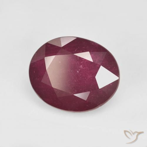 Rubi Vermelho escuro Natural 6.05ct, oval, VS