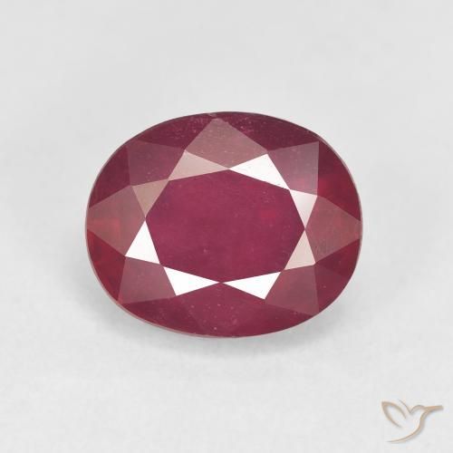 5.93ct Natural Vermelho escuro Rubi, oval, VS
