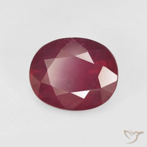 Rubi Vermelho escuro Natural 5.93ct, oval, VS