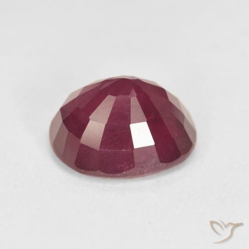 Rubi Vermelho escuro Natural 5.93ct, oval, VS
