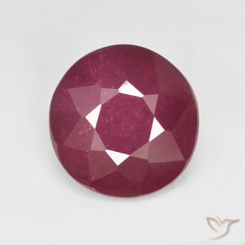 5.71ct Natural Vinho vermelho Rubi, Redondo, VS