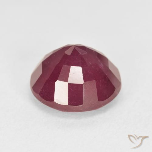 Rubi Vinho vermelho Natural 5.71ct, Redondo, VS
