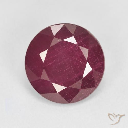 6.24ct Natural Vinho vermelho Rubi, Redondo, VS