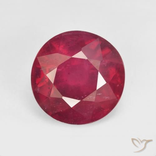 5.74ct Natural vermelho médio Rubi, Redondo, VS
