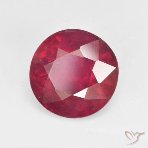 Rubi vermelho médio Natural 5.74ct, Redondo, VS