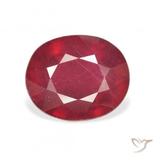 6.03ct Natural vermelho médio Rubi, oval, VS