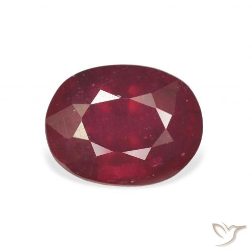 4.33ct Natural Vermelho escuro Rubi, oval, VS