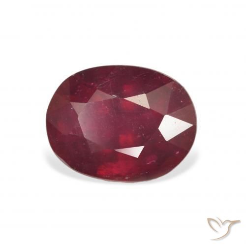 Rubi Vermelho escuro Natural 4.33ct, oval, VS