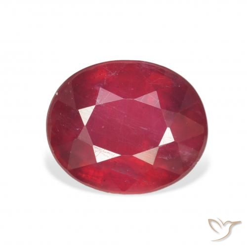 5.00ct Natural Jam Red Rubi, oval, VS