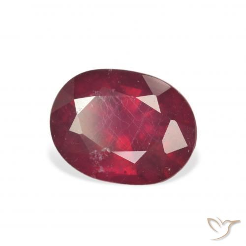 Rubi Sangue vermelho Natural 3.42ct, oval, VS