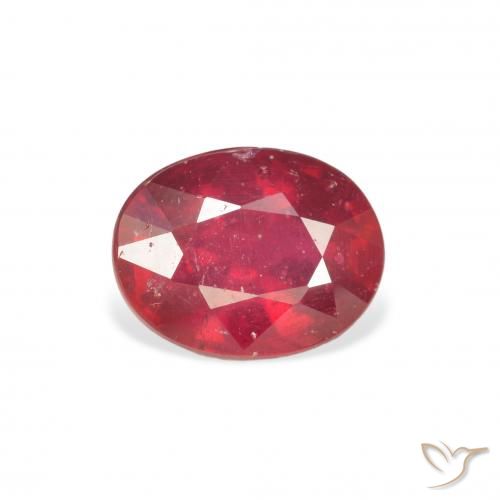 3.05ct Natural vermelho médio Rubi, oval, VS-SI, Photo A