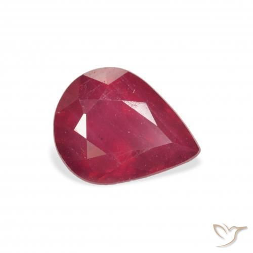 Rubi Jam Red Natural 2.76ct, Formato de pêra, VS
