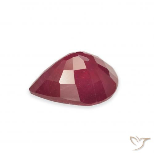 Rubi Jam Red Natural 2.76ct, Formato de pêra, VS