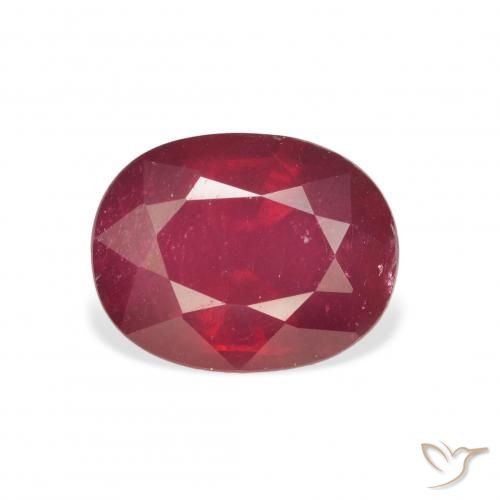 3.59ct Natural Vermelho escuro Rubi, oval, VS