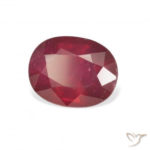 Rubi Vermelho escuro Natural 3.59ct, oval, VS