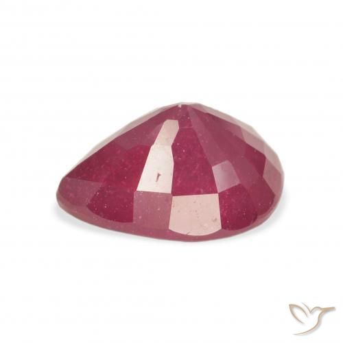 Rubi vermelho médio Natural 4.56ct, Formato de pêra, VS